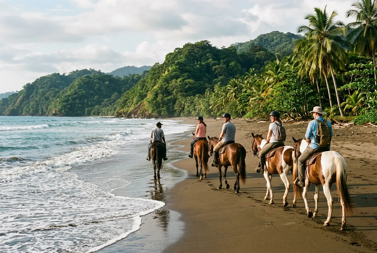 Horseback riding at Tárcoles Beach